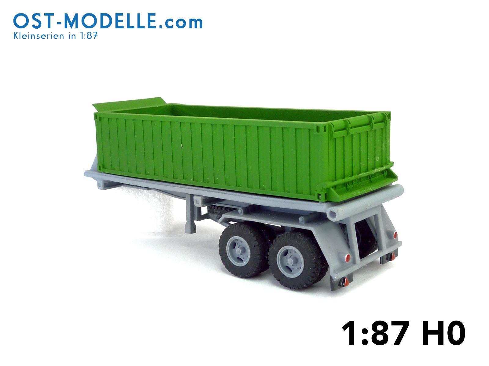 Kippcontainer Sattelauflieger Basis ZREMB GNP20 grau grün